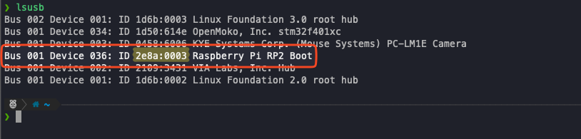 ADXL345 board in DFU mode