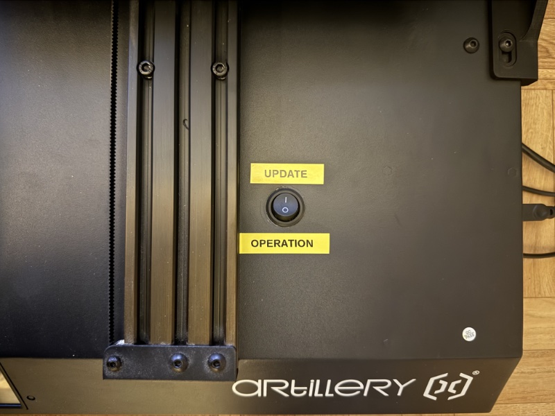 Switch in UPDATE position